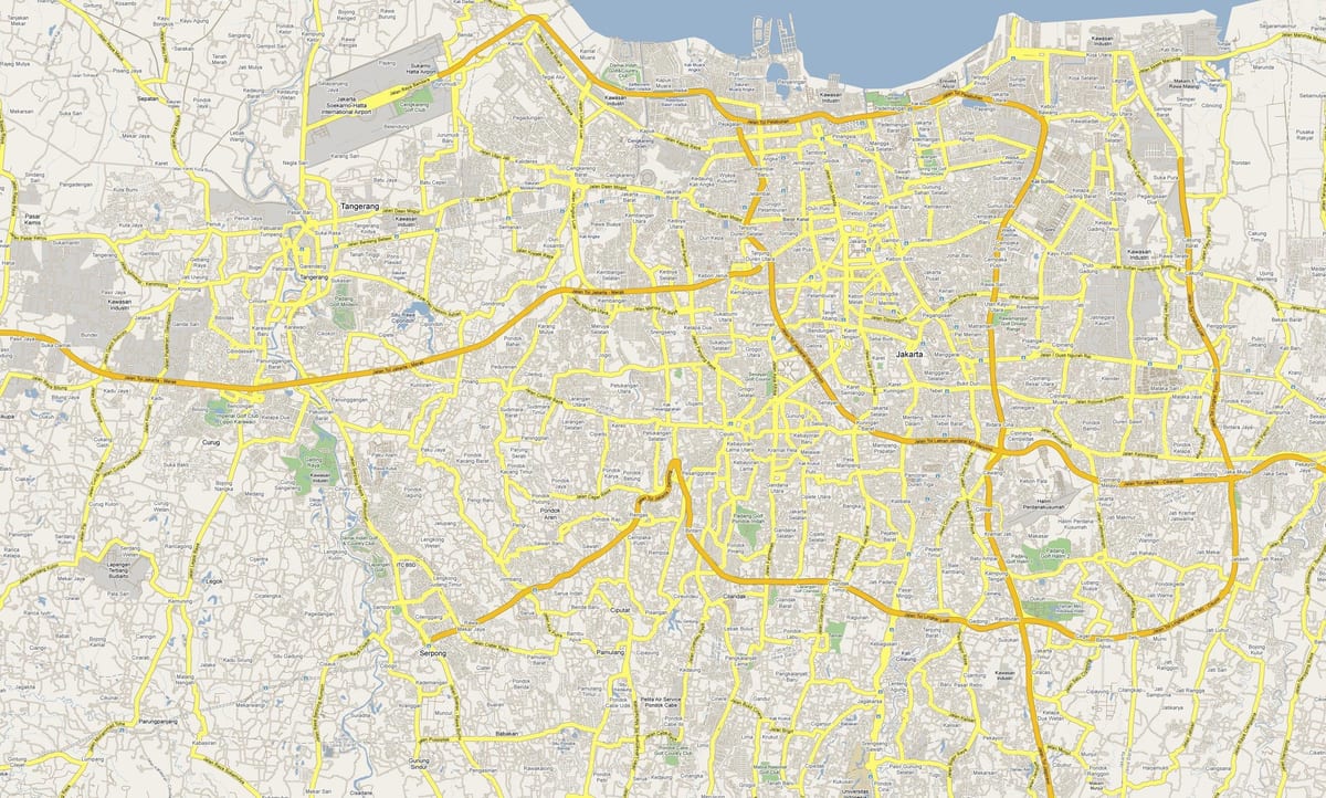 雅加达街道地图