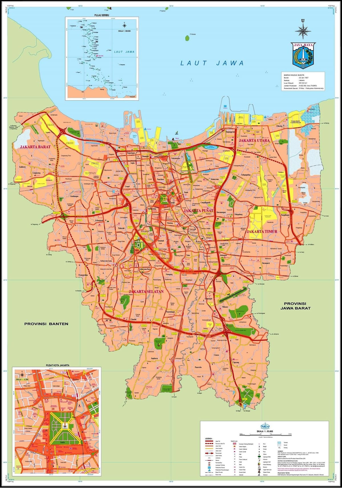 雅加达城市地图